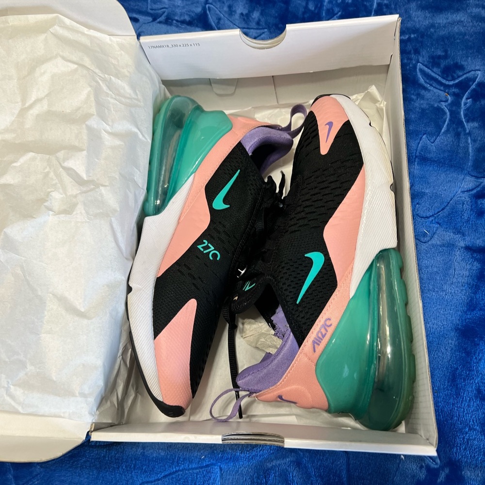 Nike MEN'S Air Max 270 HAVE A NIKE DAY Black Hyper Jade SIZE 8.5 women 10.5